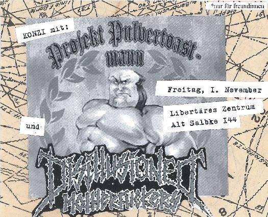 projekt pulvertoastmann + disillusioned motherfuckers @libertäres zentrum, magdeburg, 01.11.2013